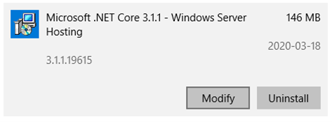 iah troubleshoot dotnet modify