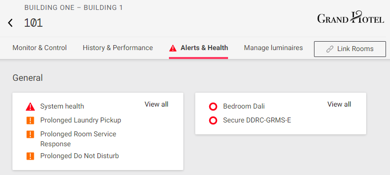 iah room alerts dali